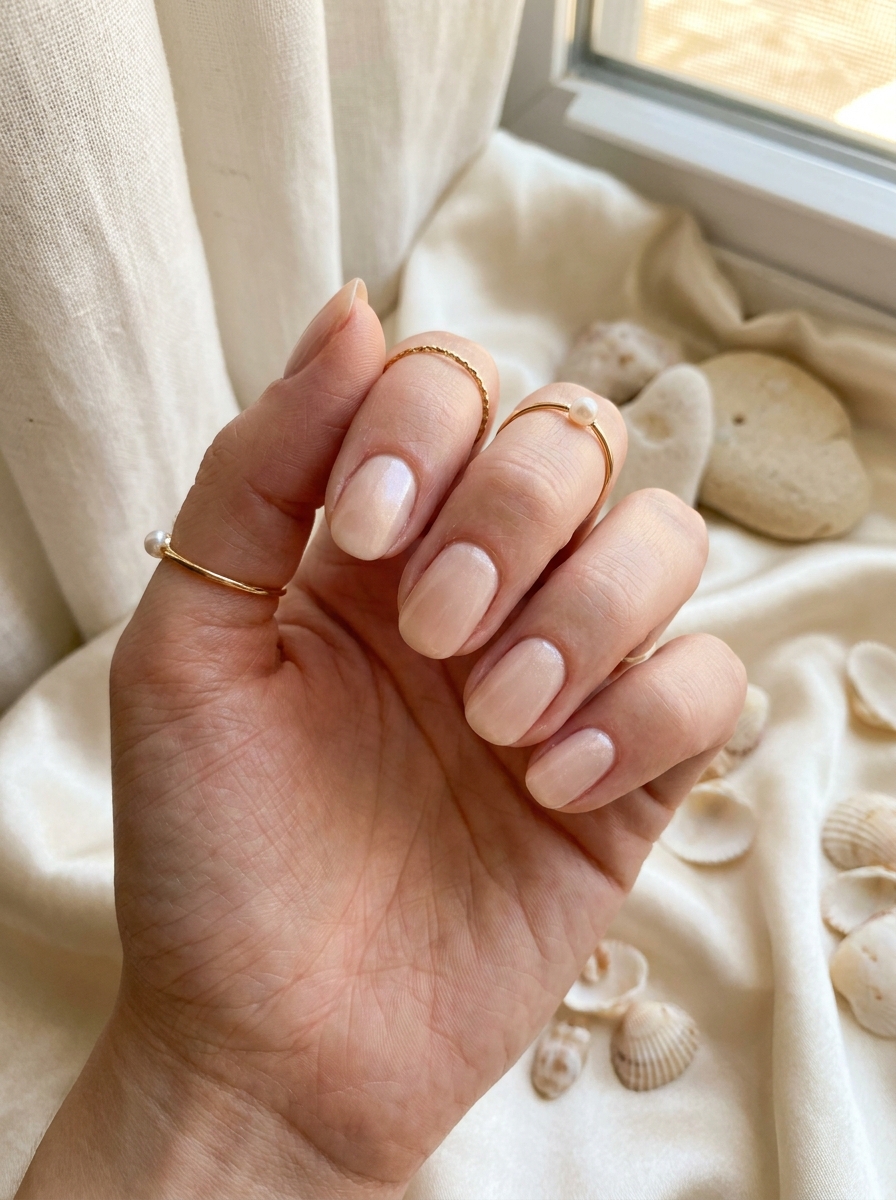 Pearl Shell Nails als Nägel Inspiration Urlaub Inspiration 2026
